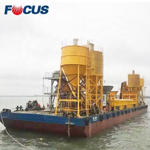 HZS25-barco mezclador de <span class=keywords><strong>hormigón</strong></span> flotante, planta mezcladora con tolva de elevación, bote mezclador mezclado listo, 25m3h - Product Image 2
