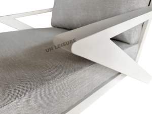 Meubles de porte canapé de jardin blanc salon extérieur patio <span class=keywords><strong>Alu</strong></span> mobilier d'extérieur minimaliste mobilier d'extérieur de luxe - Product Image 5