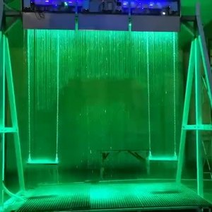 Thương Hiệu Mới Hiện Đại Ngoài Trời Thác Ma Thuật Kỹ Thuật Số Nước Rèm Đu Thép Không Gỉ Nhựa Vườn Đài Phun Nước Với Đá Kết Thúc - Product Image 6