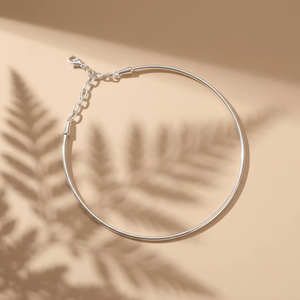 新款o形圈项链镀金锌合金，带链环爪镶嵌周年纪念 - Product Image 4