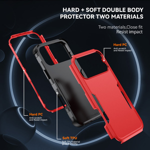 Étui antichoc 3 en 1 pour iPhone, pour Samsung S26 S25, pour Motorola <span class=keywords><strong>G</strong></span> Power 5G Stylus PLAY, coque de téléphone portable robuste en TPU PC - Product Image 4