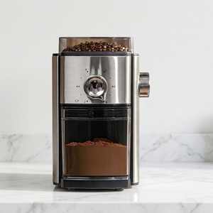 <span class=keywords><strong>Molinillo</strong></span> de Café Compacto Cuadrado con Muelas Planas, Tanque de Granos de 14g, Temporizador y Apagado Automático, para Uso Doméstico, Venta al por Mayor - Product Image 1