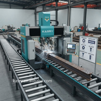 Machine de perçage 3D KASRY pour la transformation des poutres en H, en I et des profilés en acier, système d'automatisation CNC haute précision, moteur automatique