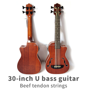 กีตาร์เบสอูคูเลเล่ GALYDA ขนาด 30 นิ้ว พร้อมตัวเครื่องทำจากไม้มะฮอกกานี พร้อม EQ มาพร้อมกระเป๋าหนา 10 มม. สายเชื่อมต่อเสียง ช่องเสียบเสียงขนาด 6.35 มม. - Product Image 6