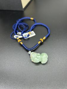 Nuevo producto, venta de collar con colgante de moda de Jade de nivel A Natural de Myanmar para hombres y mujeres, accesorio Qi Xiu de dibujo de dinero - Product Image 2