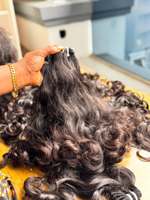 Harga Grosir Rambut Manusia Mentah 100% Tanpa Proses, Bundel Rambut Remy, Keriting Burma, Keriting India, Kutikula Tersusun Rapi, Ekstensi Rambut
