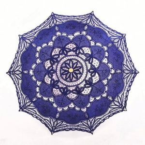 Parasol en dentelle populaire avec manche en bois, fournitures promotionnelles pour fêtes, mariées et occasions spéciales - Product Image 3