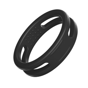Silicone Delay Ring Black Six Fold Stretch For <b>Masturbation</b> Adult Use - Product Image 1