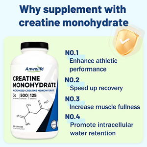 แคปซูลครีเอทีนโมโนไฮเดรตสำหรับผู้ใหญ่ OEM ช่วยเพิ่มกล้ามเนื้อ ความแข็งแรง และประสิทธิภาพการออกกำลังกาย - Product Image 3