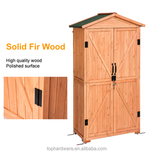 Armario de almacenamiento de <span class=keywords><strong>madera</strong></span> para exteriores, cobertizos de almacenamiento impermeables para patio trasero - Product Image 4