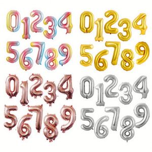 Colorful Party <b>Birthday</b> Ballon <b>Decoration</b> 16inch 32inch 40inch Letter Number Foil Mylar <b>Balloons</b> - Product Image 2