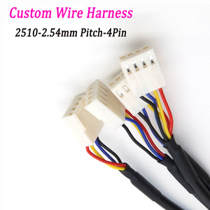 Câble de raccordement Molex 2510 4 broches sur mesure OEM, pas de 2,54 mm, avec terminaux pré-crimés pour connexion de capteur industriel d'imprimante 3D - Product Image 1