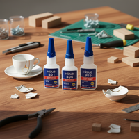 Colle Super Forte HiGlue Séchage Rapide 401 480 495 CA 20g Liquide Transparent Adhésif Scellant pour Métal Plastique Caoutchouc