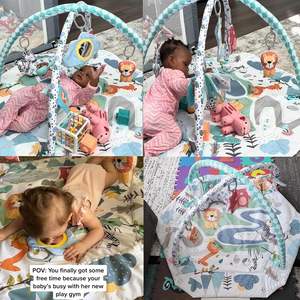 Tummy Time Mat Ball Pit 10 en 1 Baby Gym Activity Play Mat con juguetes Tummy Time Pillow para el desarrollo de habilidades motoras <span class=keywords><strong>sensoriales</strong></span> - Product Image 3
