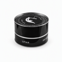 Boîte à caviar ronde de luxe vide en fer blanc de 1 kg avec impression offset et finition laquée, emballage cadeau de qualité alimentaire