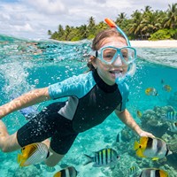 Combinaison de surf unisexe noire et bleue, épaisse et chaude, 3 mm d'épaisseur, résistante au froid et adaptée au snorkeling