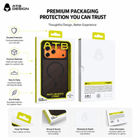 Coque de téléphone anti-jaunissement ATB pour iPhone 17 18 Pro Max, étui magnétique résistant aux taches, emballage premium, protection antichoc
