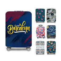 Housse de valise en tissu polyester épais, élastique, durable, écologique, résistante à l'eau et aux rayures pour bagages de voyage