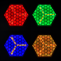 Lot de 3 projecteurs rétro dorés 60W avec 48 LED RGB 3W à intensité variable linéairement, contrôle DMX512, éclairage d'effet auxiliaire de scène IP20