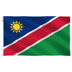 Drapeau de la <span class=keywords><strong>Namibie</strong></span> 3x5 pieds, personnalisable, résistant à la décoloration, couleurs vives, polyester, drapeau national, intérieur/extérieur, vente <span class=keywords><strong>en</strong></span> gros d'usine - Product Image 1