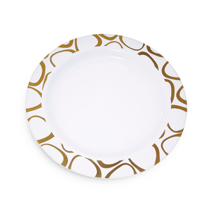 7.5/10.25 pouces en plastique or jetable plaque argent bordé ensemble de plaques de qualité alimentaire PS rose plaque d'or - Product Image 3