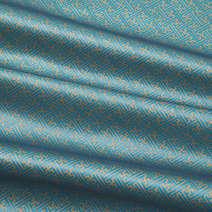 Yili hiện đại tối giản màu xanh nâu hình học kim cương lưới vải với thiết kế đối xứng cho trang trí thiết kế quần áo vải - Product Image 3