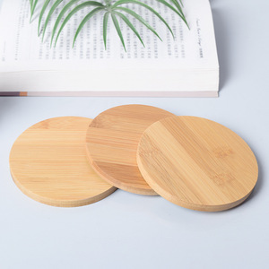 Posavasos de madera con diseño abstracto, tapas decorativas reutilizables para el hogar, para protección de bebidas - Product Image 2