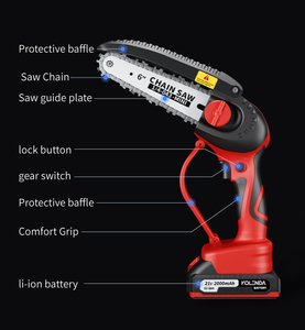 111-yodooMini <strong>Chainsaw</strong> Electric <strong>Chainsaw</strong> with 2 Batteries - Product Image 3