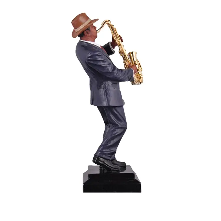 Figura de Jazz, estatua de resina, adorno para el hogar, superventas
