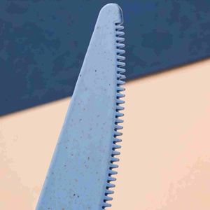 Ensemble de 3 pièces de couverts en paille de blé, portables pour l'extérieur et les étudiants, couteau, fourchette et cuillère en plastique épaissi, cadeau - Product Image 5