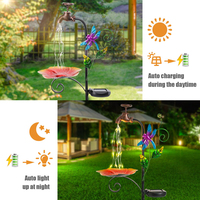 Lampes solaires décoratives pour jardin, à piquer, en forme de libellule, pour allée, pelouse, extérieur, bain d'oiseaux, mangeoire, lumière solaire extérieure décorative