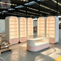 Étagères murales en forme d'arche LED de couleur macaron pour jouets, cadeaux et boutiques pour enfants