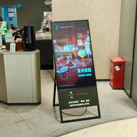 Affichage numérique portable 43 55 pouces Affichage d'image vidéo intérieur permanent Écran publicitaire LCD Android Affiche numérique pliable
