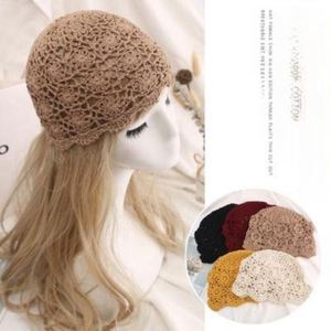 Bonnet en maille pour femmes, bonnet en crochet fait à la main, bonnet décontracté, bonnet de mode, couvre-chef de nuit - Product Image 4