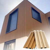 Foshan or nervuré mur lambris convexe incurvé Grille rond Triangle aluminium panneau cannelé pour extérieur extérieur