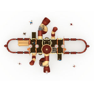 Équipement de terrain de jeux extérieur commercial, toboggan en plastique pour enfants, équipement de terrain de jeux extérieur pour enfants - Product Image 3