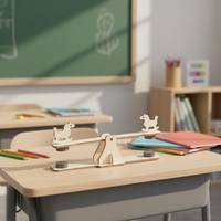 Balançoire magnétique DIY, technologie créative, petite boîte de puzzle en bois en forme d'animal pour enfants, jouet éducatif STEAM, expériences Y-TOP