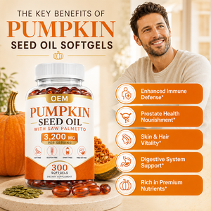 Cápsulas de aceite de semilla de calabaza para adultos, 60 unidades, para mejorar la densidad ósea con Saw Palmetto - Product Image 3