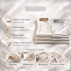 Tissu satiné 100 % <span class=keywords><strong>bambou</strong></span>, alternative légère au soie, prêt à être expédié, brillant et tissé, pour foulards et robes. - Product Image 4