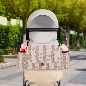 Bolsa Organizadora Multifuncional para Pañales y Cochecito, Diseño Hawaiano Personalizado con Flores de Puakenikeni, Superventas - Product Image 5