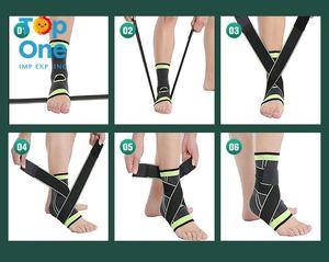 Top One, tobillera elástica de alta calidad, banda protectora transpirable para gimnasio, deportes y correr, Protección cómoda para el tobillo - Product Image 4