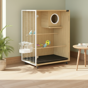 Cage à oiseaux de haute qualité et nichoir en bois pour perroquets, pigeons et canaris, volière idéale pour l'élevage d'oiseaux de compagnie - Product Image 4