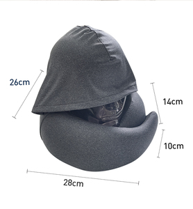 Hot bán sáng tạo xách tay trùm đầu Bộ nhớ bọt hoodie du lịch cổ gối với mui xe chất lượng cao du lịch gối - Product Image 6