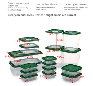 Tùy chỉnh 17-<span class=keywords><strong>Piece</strong></span> nhựa lưu trữ container OEM & ODM tủ lạnh lưu trữ cho thực phẩm - Product Image 3