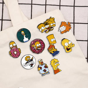 BSBH Chine Fabricant Pas Cher En Gros Personnalisé En Métal Mignon Dessin Animé Anime <span class=keywords><strong>Simpsons</strong></span> Drôle Personnalité Badges Épinglettes Pour Vêtements - Product Image 3