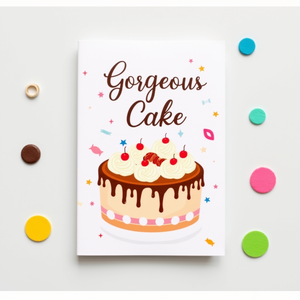 Carte de voeux colorée et festive "Gorgeous Cake" Dessert <span class=keywords><strong>Illustration</strong></span> - Product Image 2