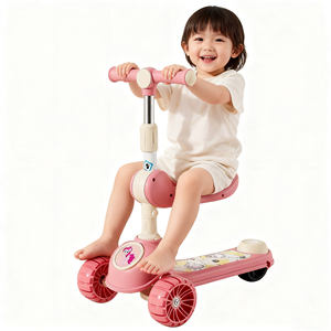 Scooter Plegable 3 en 1 de Alta Calidad, Ligero, de Plástico, Convertible, para Niños, con Música, para Jugar al Aire Libre - Product Image 3
