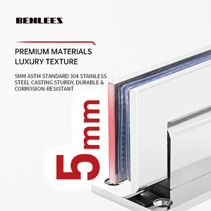 Charnière murale en acier inoxydable 304 robuste pour porte de salle de bain, fixation verre-étain, charnière <span class=keywords><strong>à</strong></span> 90 degrés pour porte en verre - Product Image 3