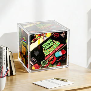 Акриловые контейнеры для хранения, акриловые органайзеры, коллекционный демонстрационный куб с тематикой Черепашек-ниндзя для игрушек и сувениров - Product Image 1