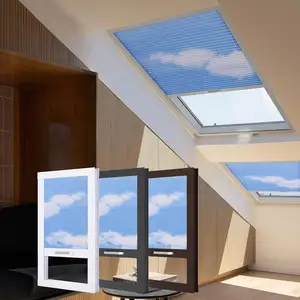 정전 벌집 블라인드 패브릭 셀룰러 그늘 하늘 지붕 창 채광창 셔터
